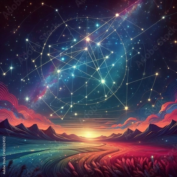 Fototapeta Customizable star constellations bespoke commissions only