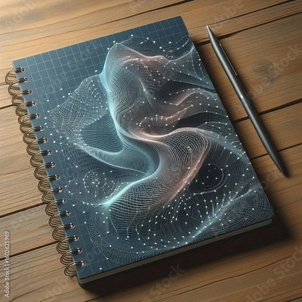 Obraz Dynamic Spline Grid Notebook