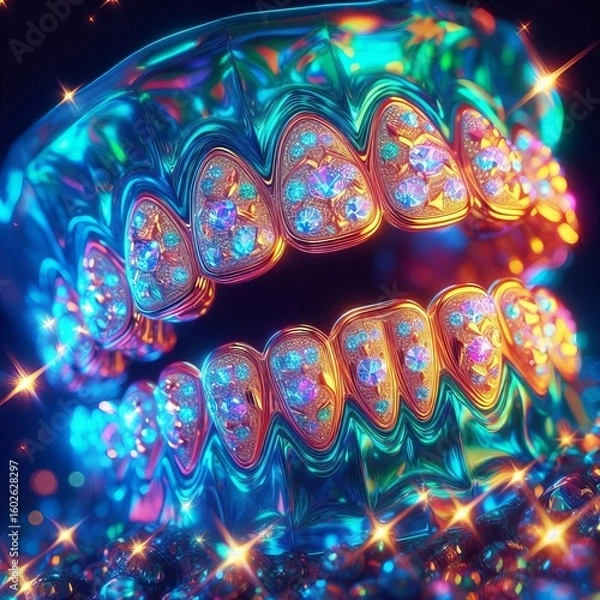 Obraz Fluorescent Diamond Grillz