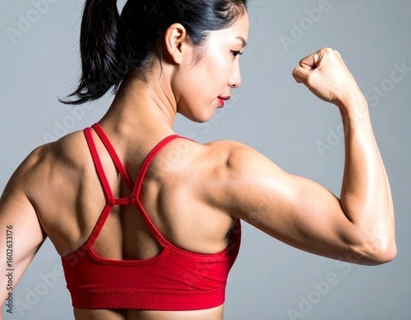 Fototapeta 鍛えられた女性の筋肉