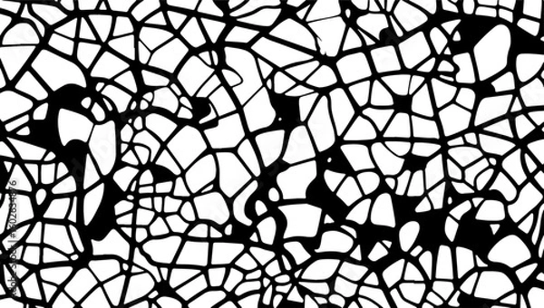 Obraz Monochrome Motion: Organic and Geometric Abstract Patterns" vector