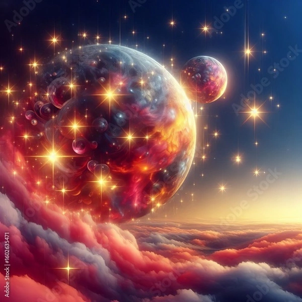 Fototapeta ZeroGravity Stars – Floating stars with antigravity tech
