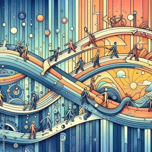 Obraz Seamless toolminimal transitions between many stages