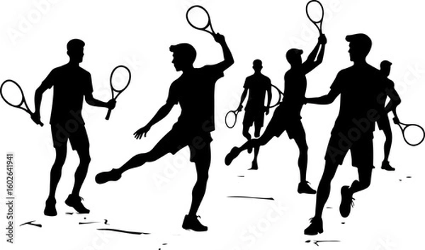 Fototapeta Tennis, players vector bundle