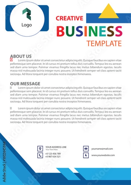 Fototapeta Creative business Template.eps