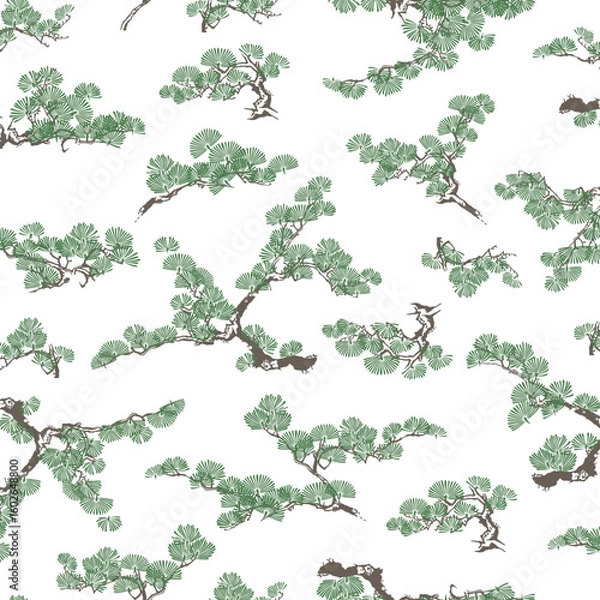 Obraz Classic Japanese abstract pine pattern,