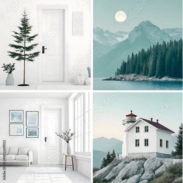 Fototapeta house in the snow