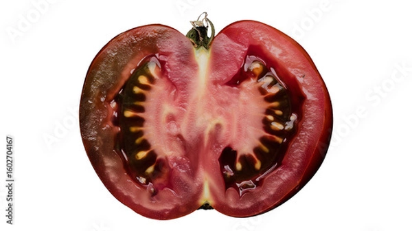 Obraz Dark slide tomato on Transparent Background
