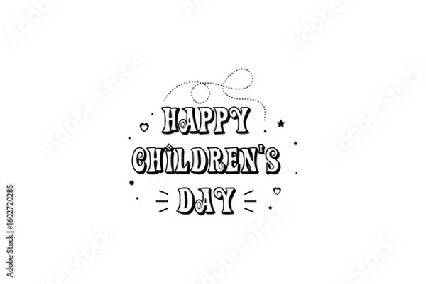 Obraz Happy Children's day typography in eps 10.