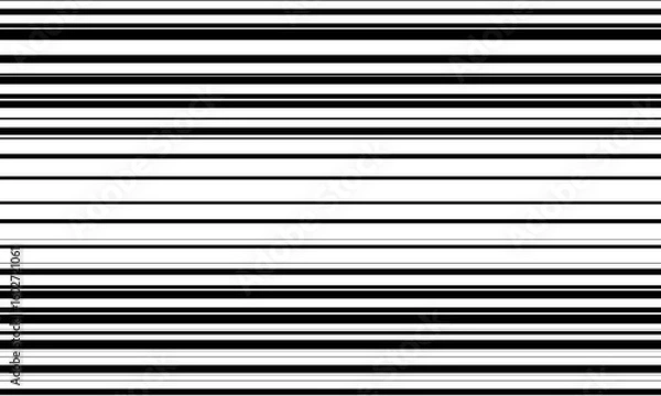 Fototapeta Abstract horizontal line pattern. black and white stripes. bar code pattern. minimal background.