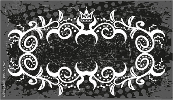 Fototapeta Decorative frame with crown