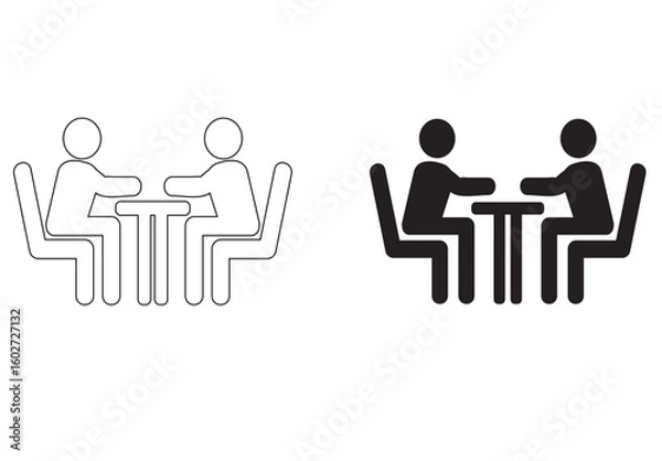Fototapeta Financial advisor, bank consultant helping, consulting client on finance analysis, tax law. Adviser and person during consultation. Flat graphic vector illustration isolated on white background