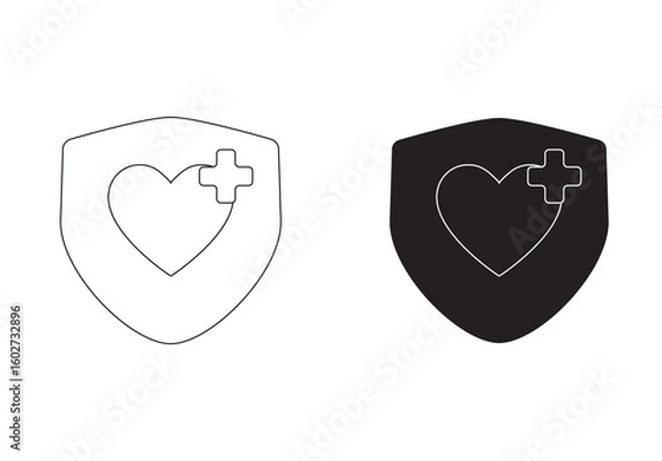 Fototapeta Self-love through caring for the heart as a concept of mental health care and appreciation for the little ones. Self-control and pride in one's body, inner peace, and acceptance, vector illustration.