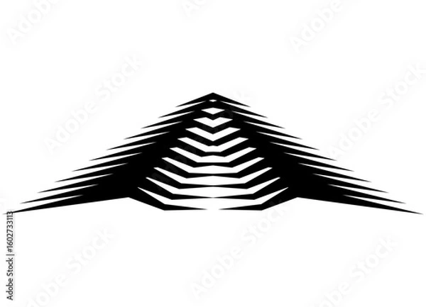 Fototapeta Striped vector pattern of black lines on a white background, Sports design element. Vector background of lines. For covers, rolls, advertising. packaging