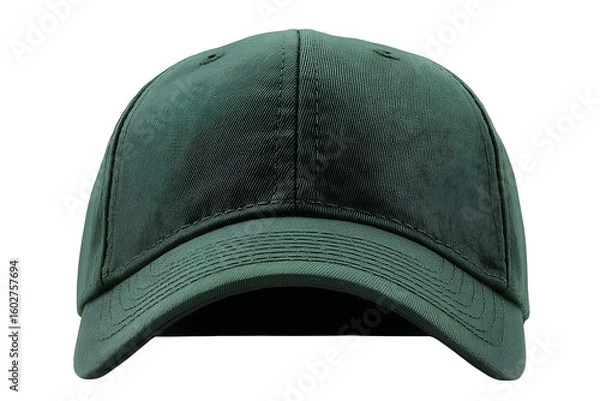 Obraz Green baseball cap on white background