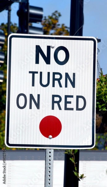 Obraz No Turn on Red