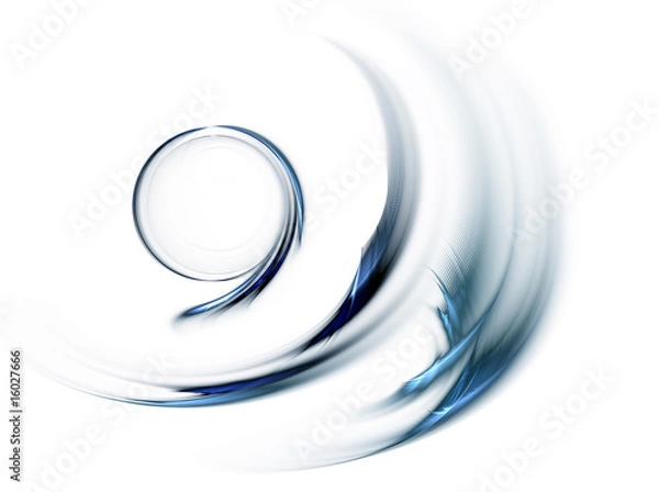 Obraz blue circle in speedy motion, rotating