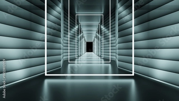 Obraz 3d render of a corridor