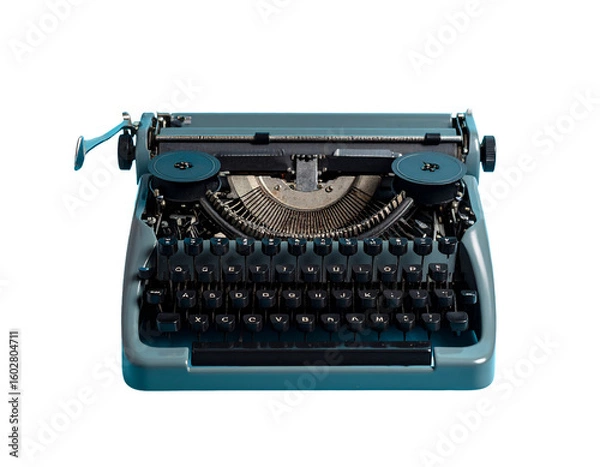 Obraz Vintage Typewriter Isolated on White