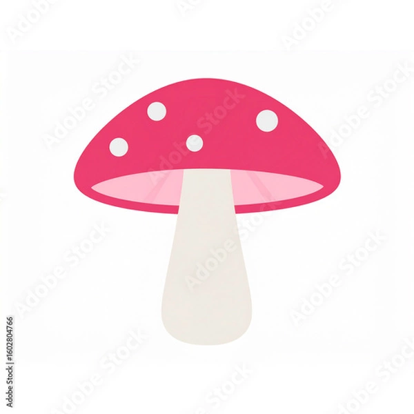 Obraz   Isolated Mushroom on White Background for Creative Designs and Projects