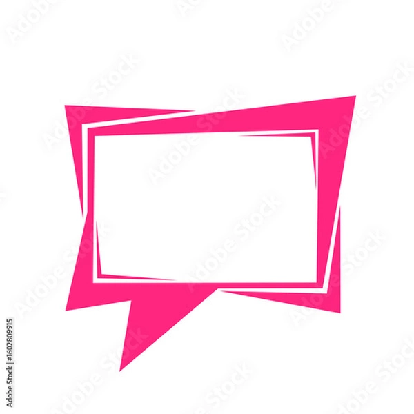 Fototapeta pink square speech box frame cool style