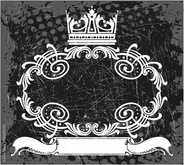 Fototapeta Decorative frame with crown