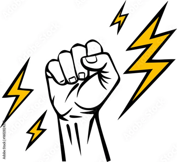 Obraz hand holding thunder light