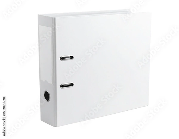 Obraz White Document Binder Isolated on White Background