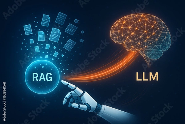 Fototapeta Understanding retrieval augmented generation rag llm architecture for ai chatbot applications today