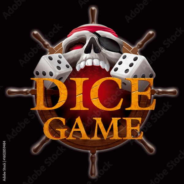 Fototapeta "Dice game" emblem for your projects