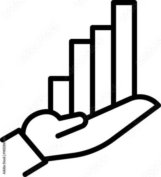 Obraz growth outline icon