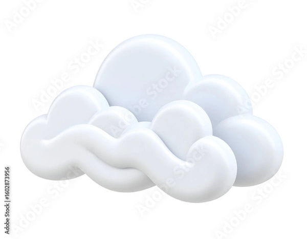 Obraz 3D White Cloud Illustration