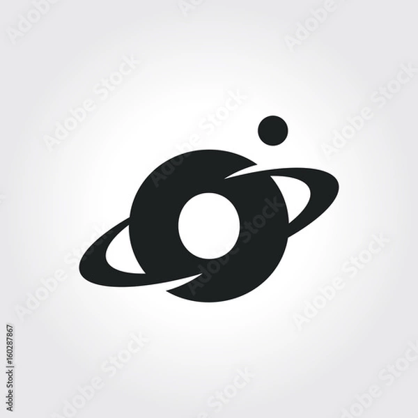 Obraz Letter O from Orbit Typography Symbol illustration