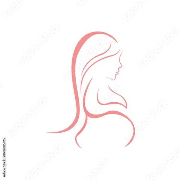 Obraz Pregnant template vector icon