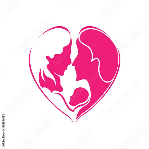 Obraz Pregnant template vector icon