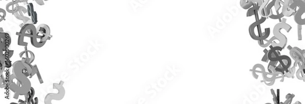 Fototapeta dollar symbol, 3d render illustration