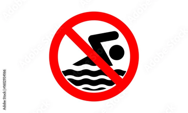 Fototapeta No swimming sign