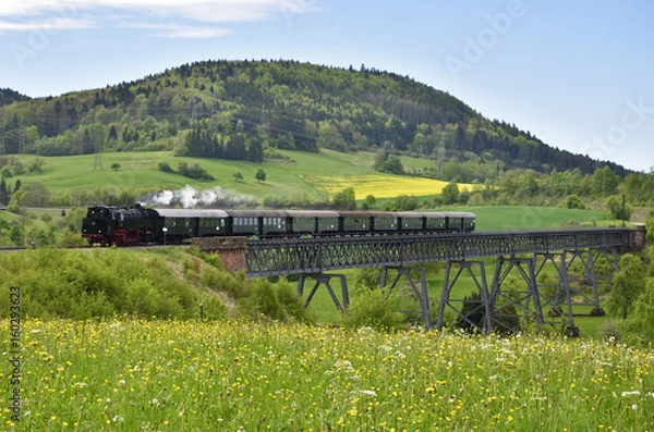 Obraz Sauschwänzlebahn na wiadukcie Epfenhofen w Schwarzwaldzie