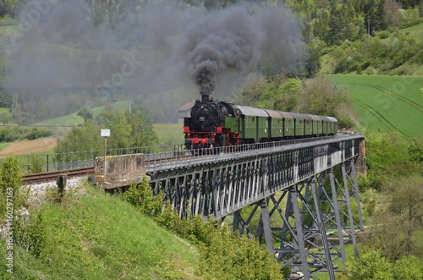 Obraz Sauschwänzlebahn na skrzyżowaniu doliny Epfenhofen, Schwarzwald