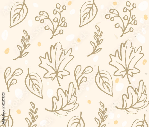 Obraz autumn orange pattern with leaves