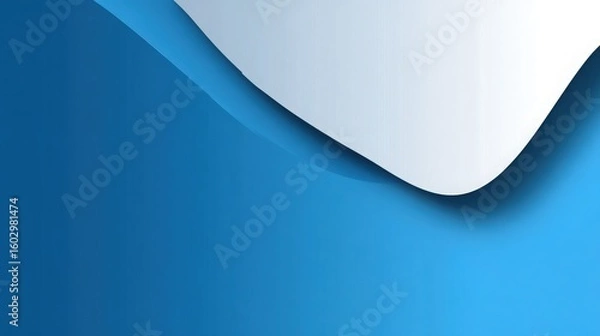 Obraz Blue Gradient Background with Overlapping White Shape