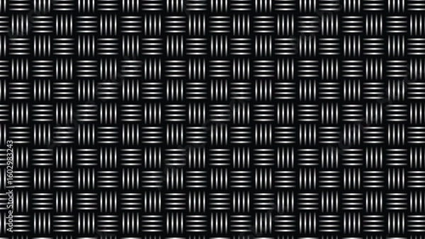 Fototapeta Abstract Woven Pattern Black Background High Resolution 7680x4320, Modern Geometric Design, Seamless Texture for Backgrounds, Wallpapers, and Digital Art, Ideal for Graphic Design