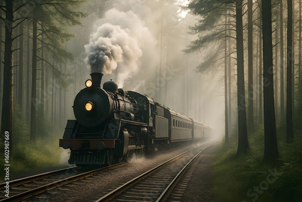 Obraz Smokestack Through the Pines