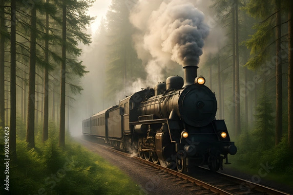 Obraz Smokestack Through the Pines 2