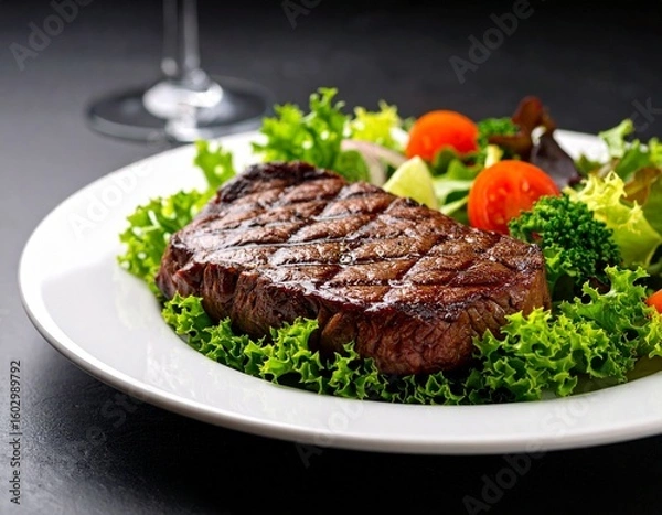 Obraz grilled meat with vegetables