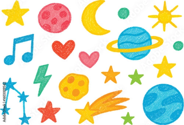 Obraz Hand Drawing Sketches Sticker Pack