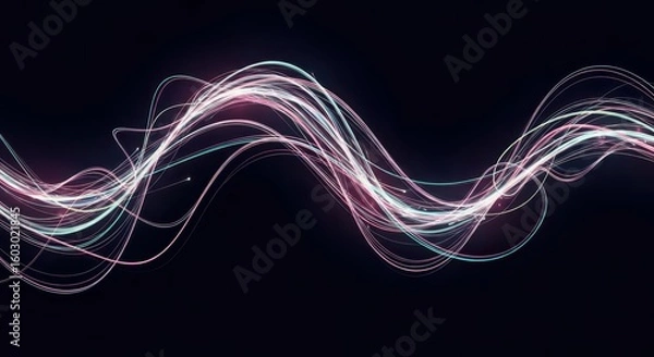 Fototapeta Futuristic Tech Background with Digital Elements and Glowing Lines