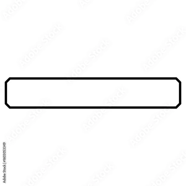 Fototapeta Horizontal border with angled corners