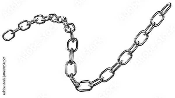 Obraz 3d render chain metal sets
