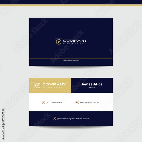 Fototapeta Elegant modern business card design showcasing professional branding identity template